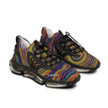 Retro Swirl Athletic Shoes with Marble Wave Design