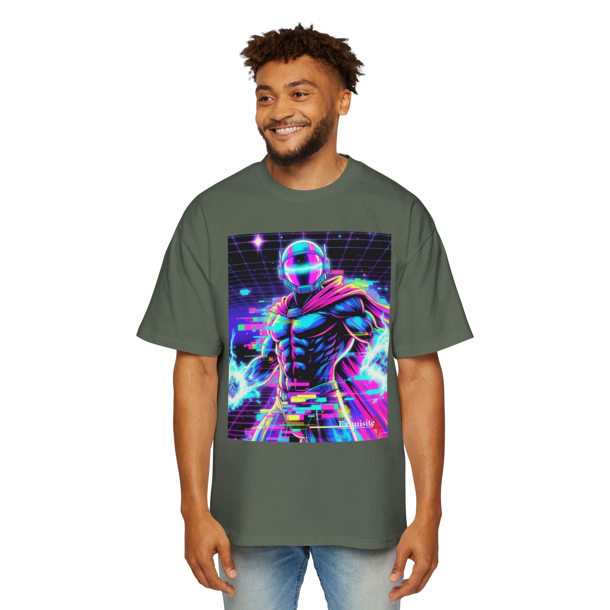 Graphic Tee — Retro Cyberhero Oversized Tee