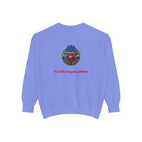 Exquisite 'Feel The Royalty Within' Sweatshirt — Crown Emblem Garment-Dyed Crewneck