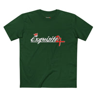 Cursive Exquisite 24 Red Accent Logo Graphic Tee