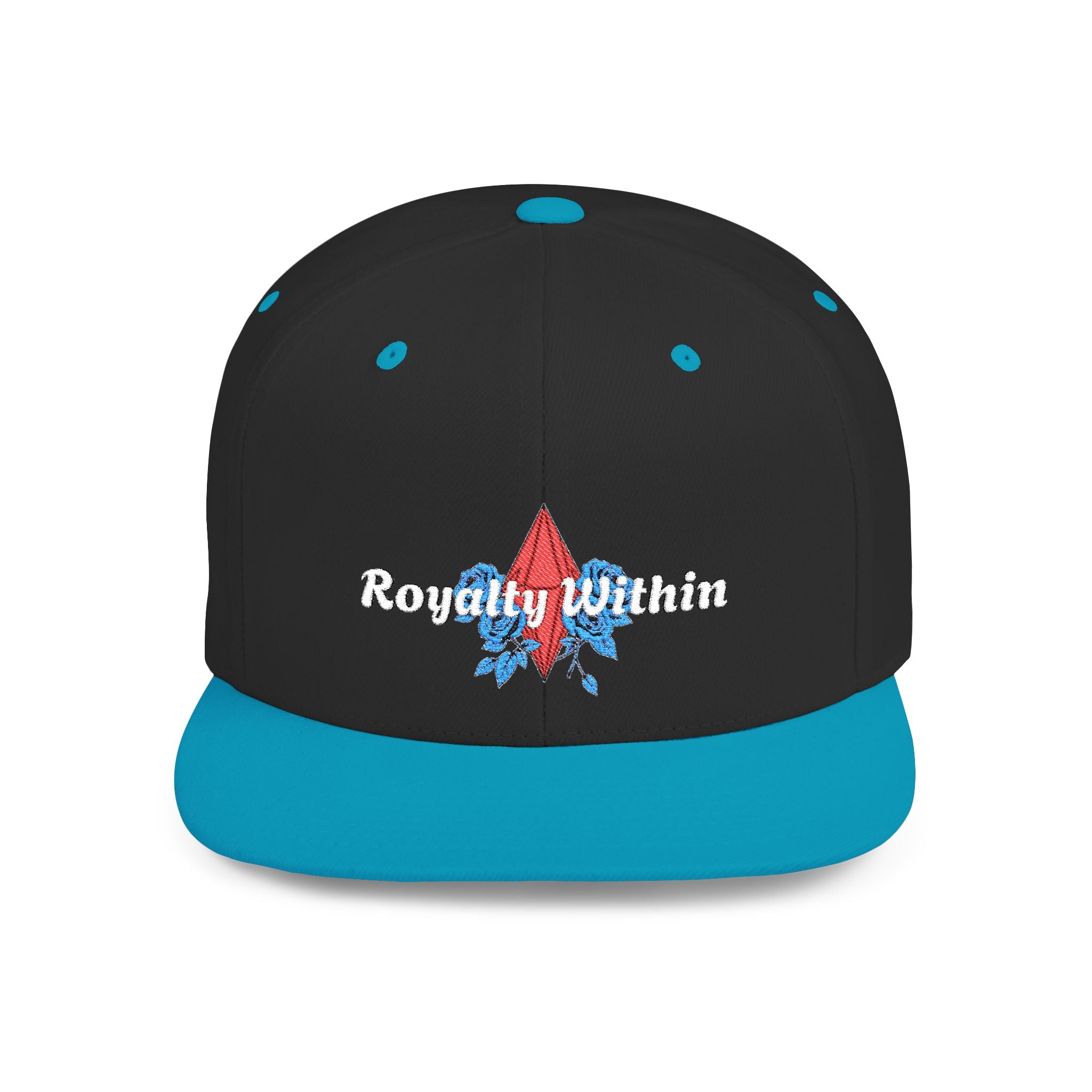 'Royalty Within' Embroidered Flat Bill Snapback Cap