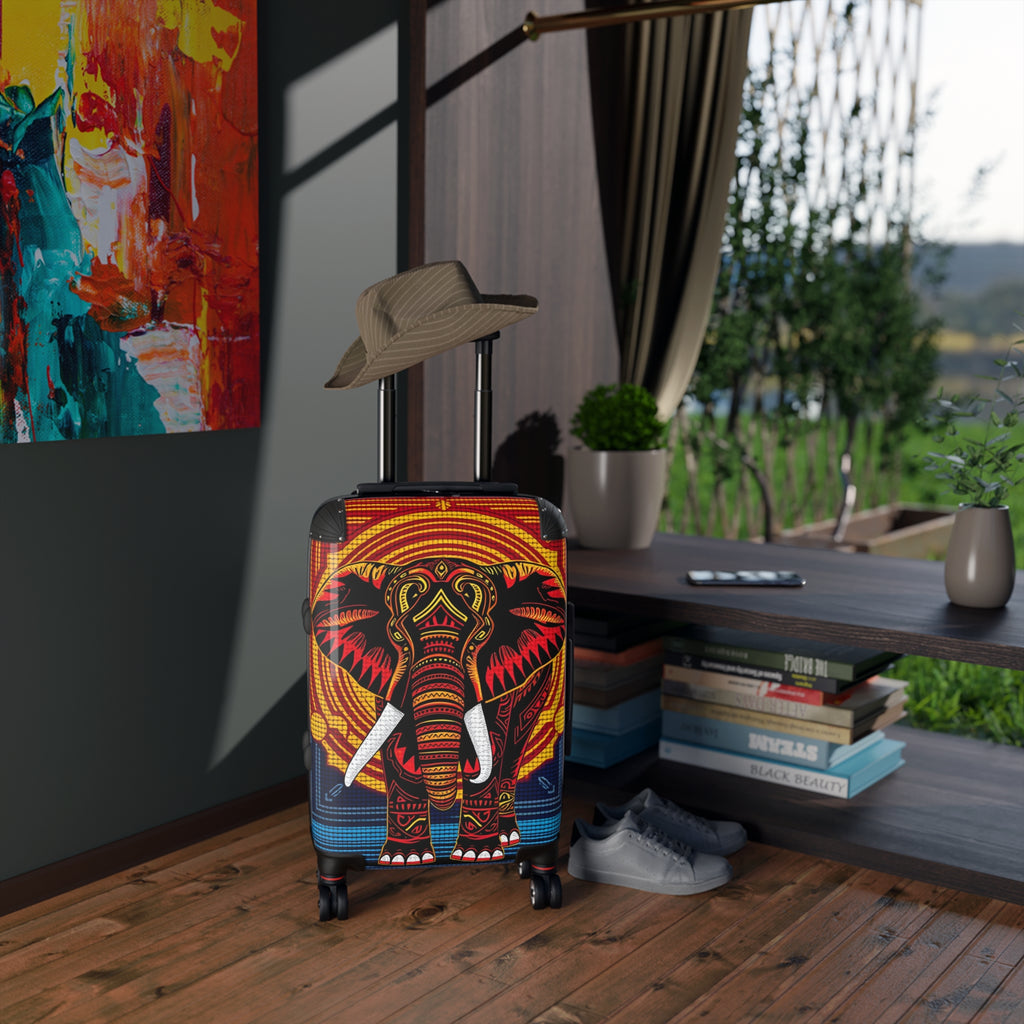 Elephant Mandala Carry-On Suitcase – Colorful Tribal Travel Luggage