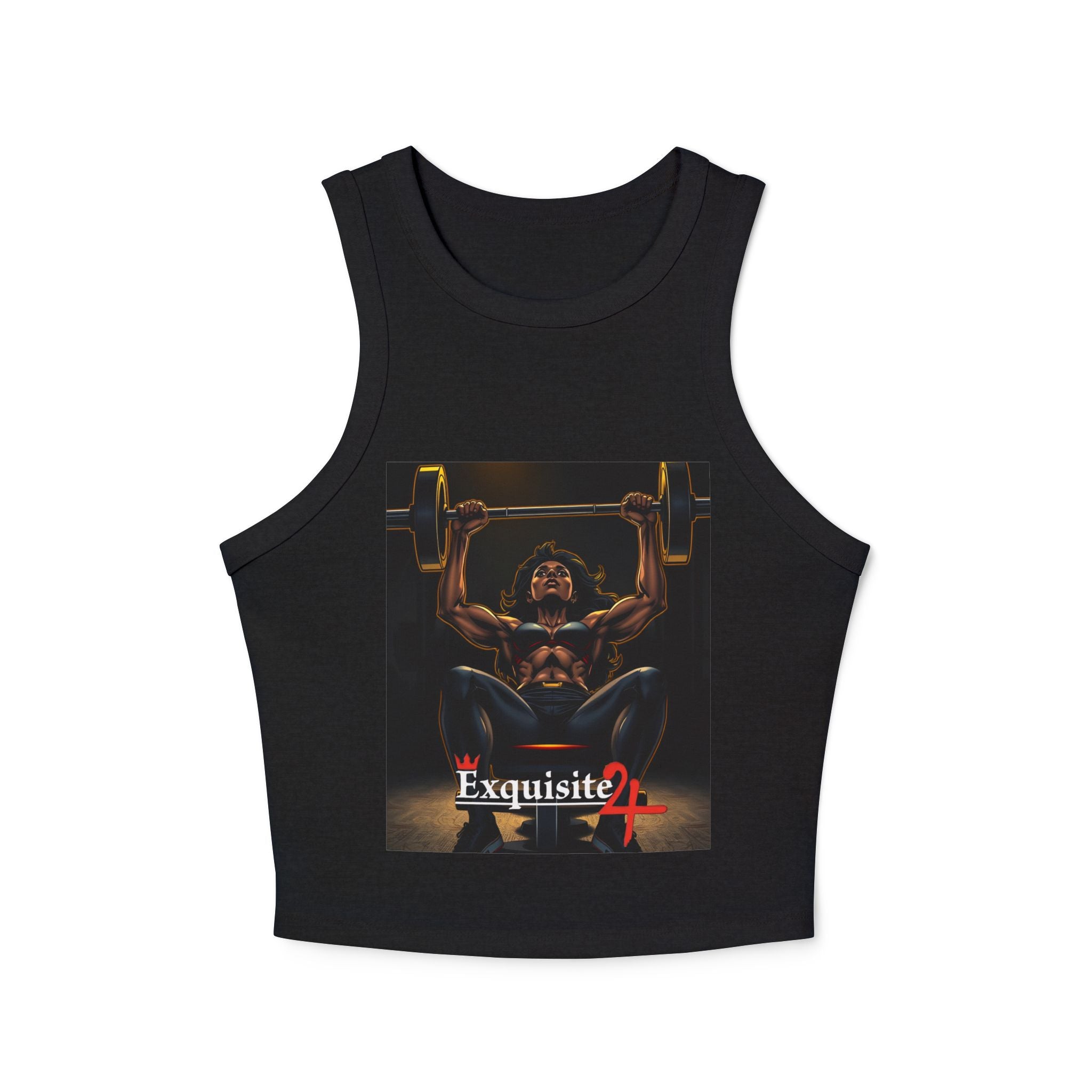 Exquisite 24 Weightlifting Tank Top — Women’s Gym Racer Crop