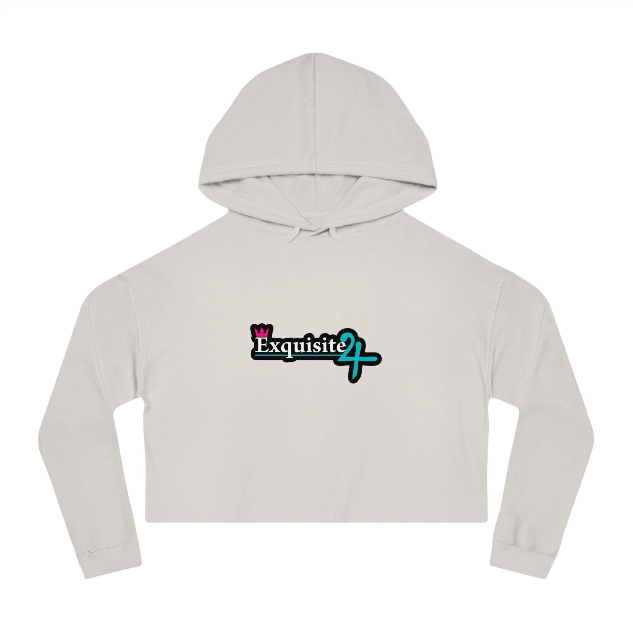 Cropped Hoodie — Exquisite 24 Pink Masked Character Graphic