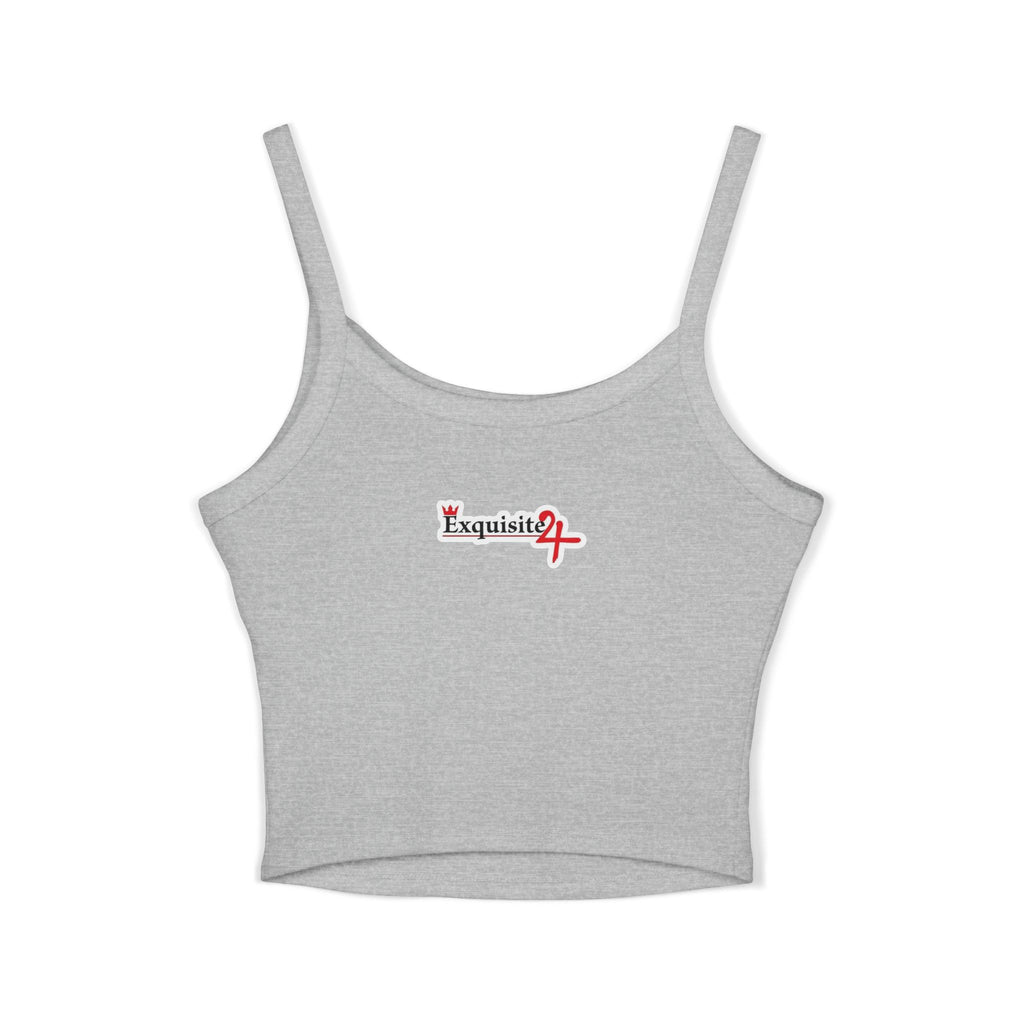 Women's Cami Tank Top — 'Exquisite 24' Camo Logo Crop Tank