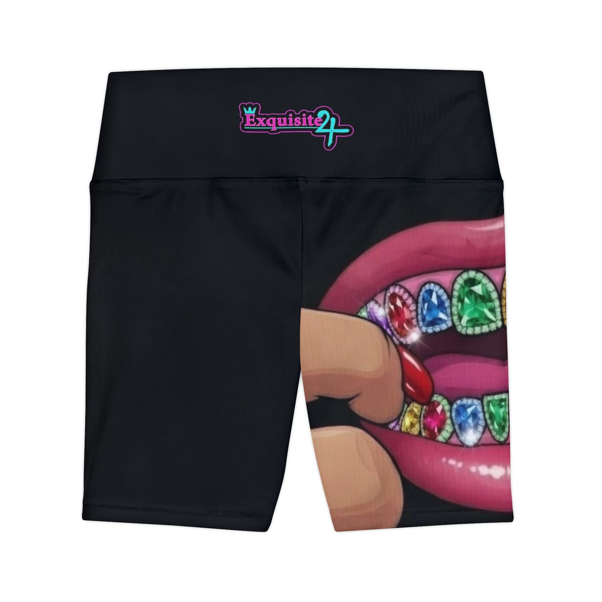 Exquisite 24 Gem Grillz Women's Workout Shorts