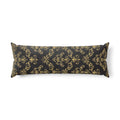 Baroque Gold Scroll Body Pillow — Elegant Decorative Lumbar Pillow