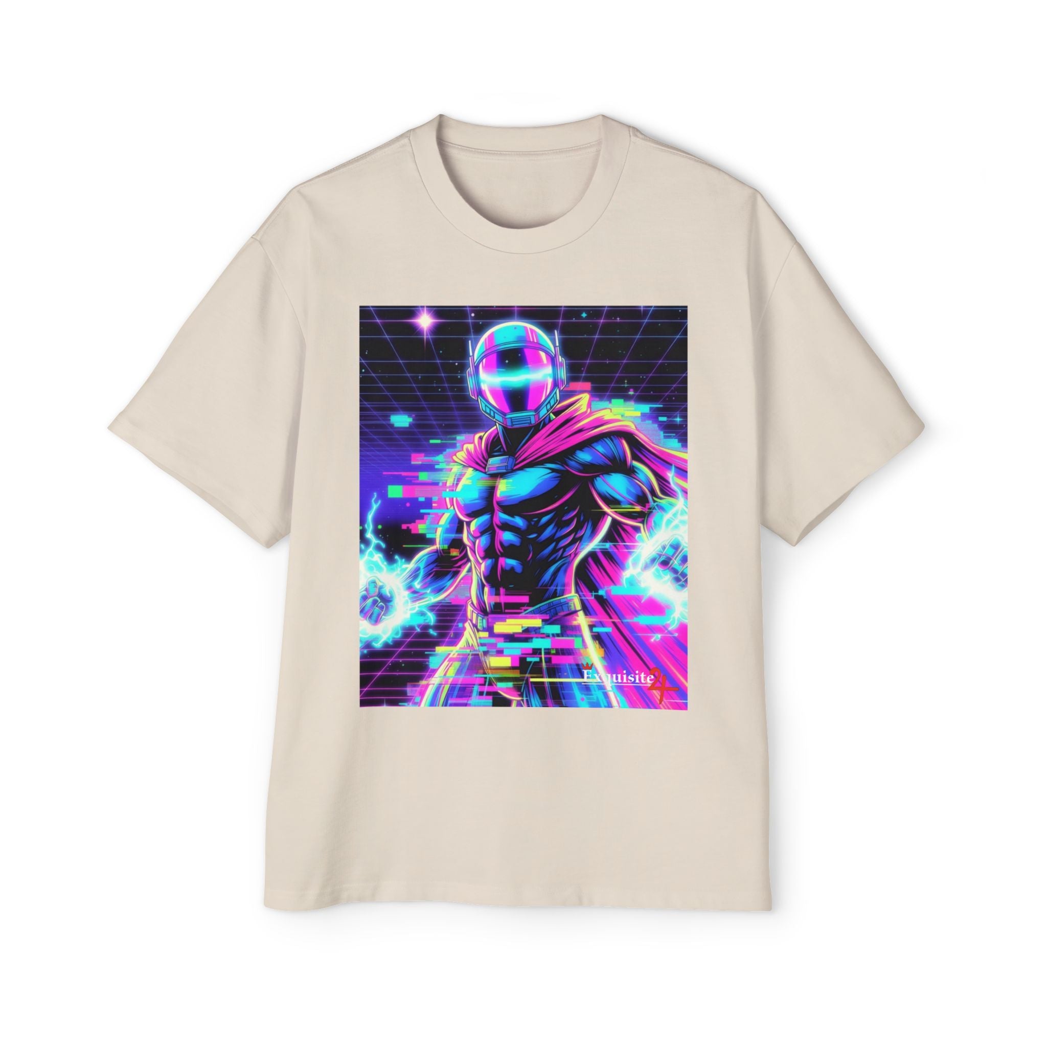 Graphic Tee — Retro Cyberhero Oversized Tee
