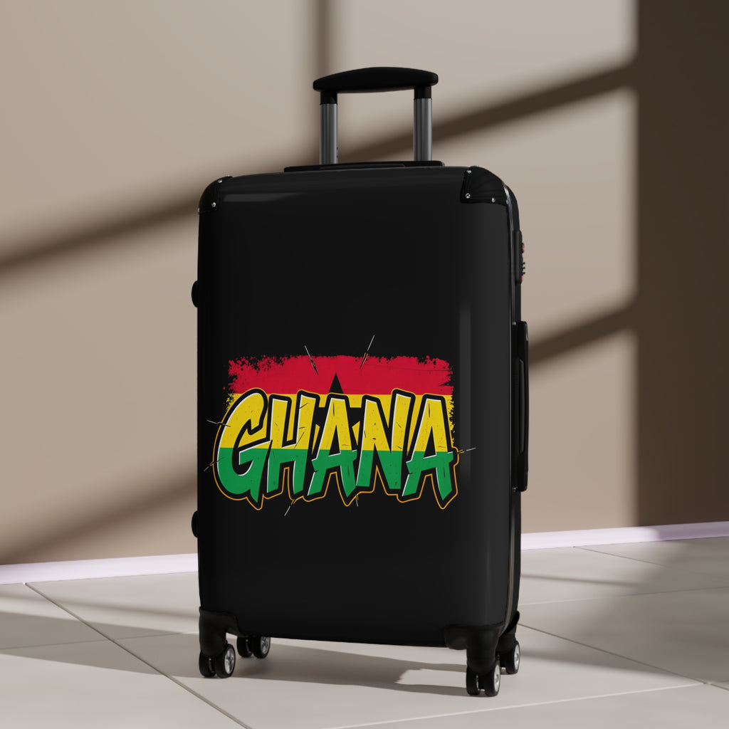 Ghana Flag Carry-On Suitcase – Rasta Colors Travel Luggage