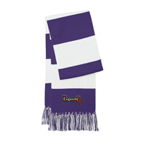 Embroidered Spectator Scarf — Striped Team Fan Scarf with Fringe
