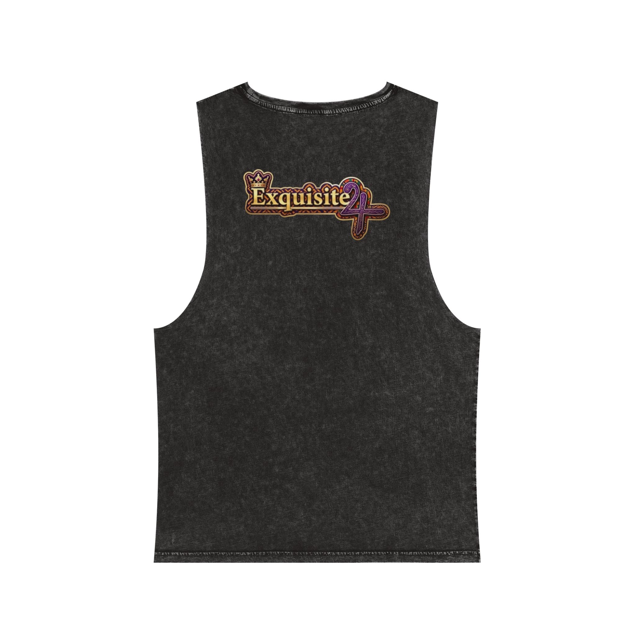 Stonewash Tank Top — Colorful 'Exquisite 24' Grillz Graphic
