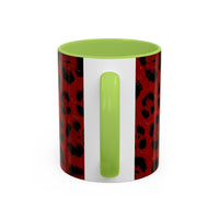 Red Leopard Print Accent Coffee Mug (11/15oz)
