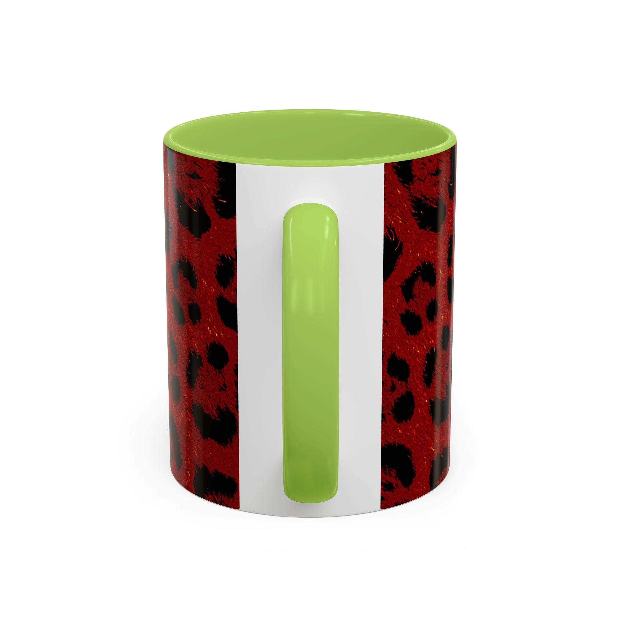 Red Leopard Print Accent Coffee Mug (11/15oz)
