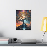 Tree of Light Stretched Canvas Wall Art – Inspirational Fantasy Landscape
