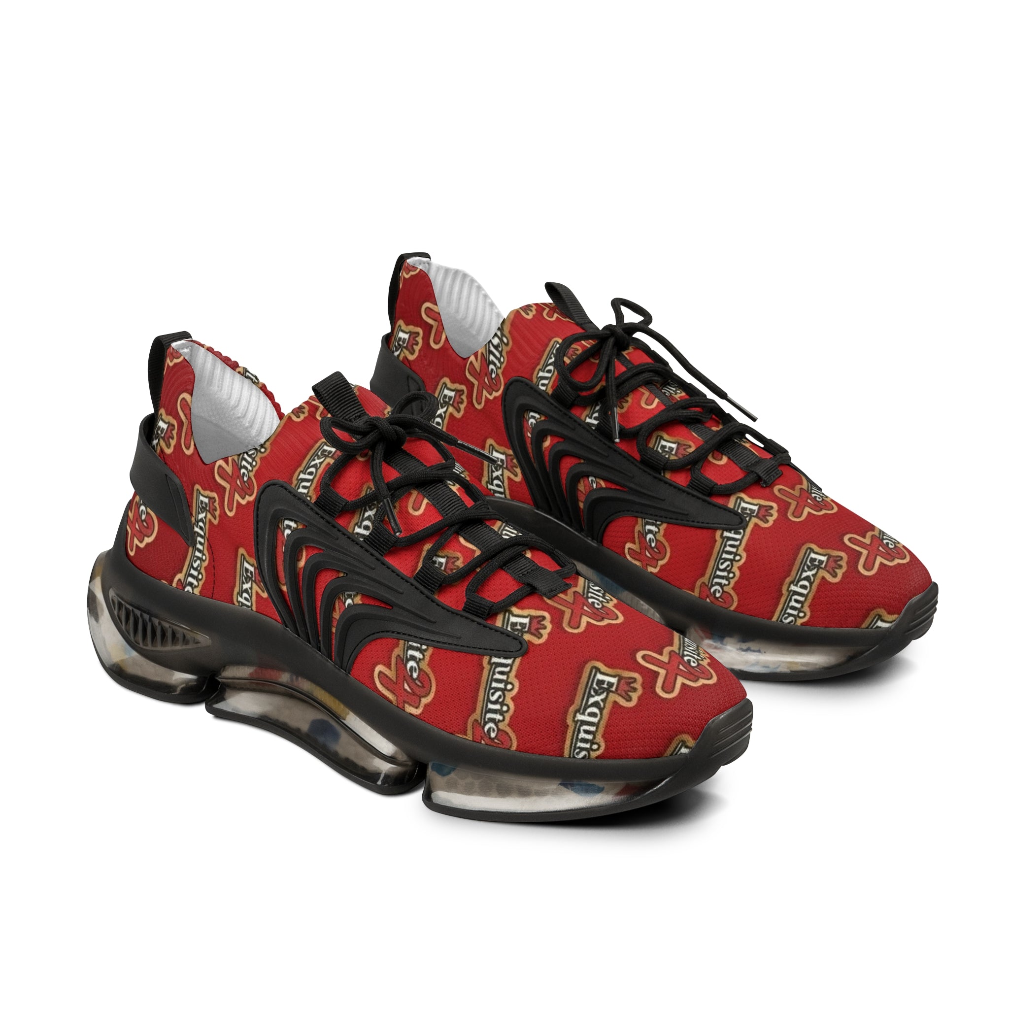 Red 'Exquisite 24' Logo Print Athletic Shoes