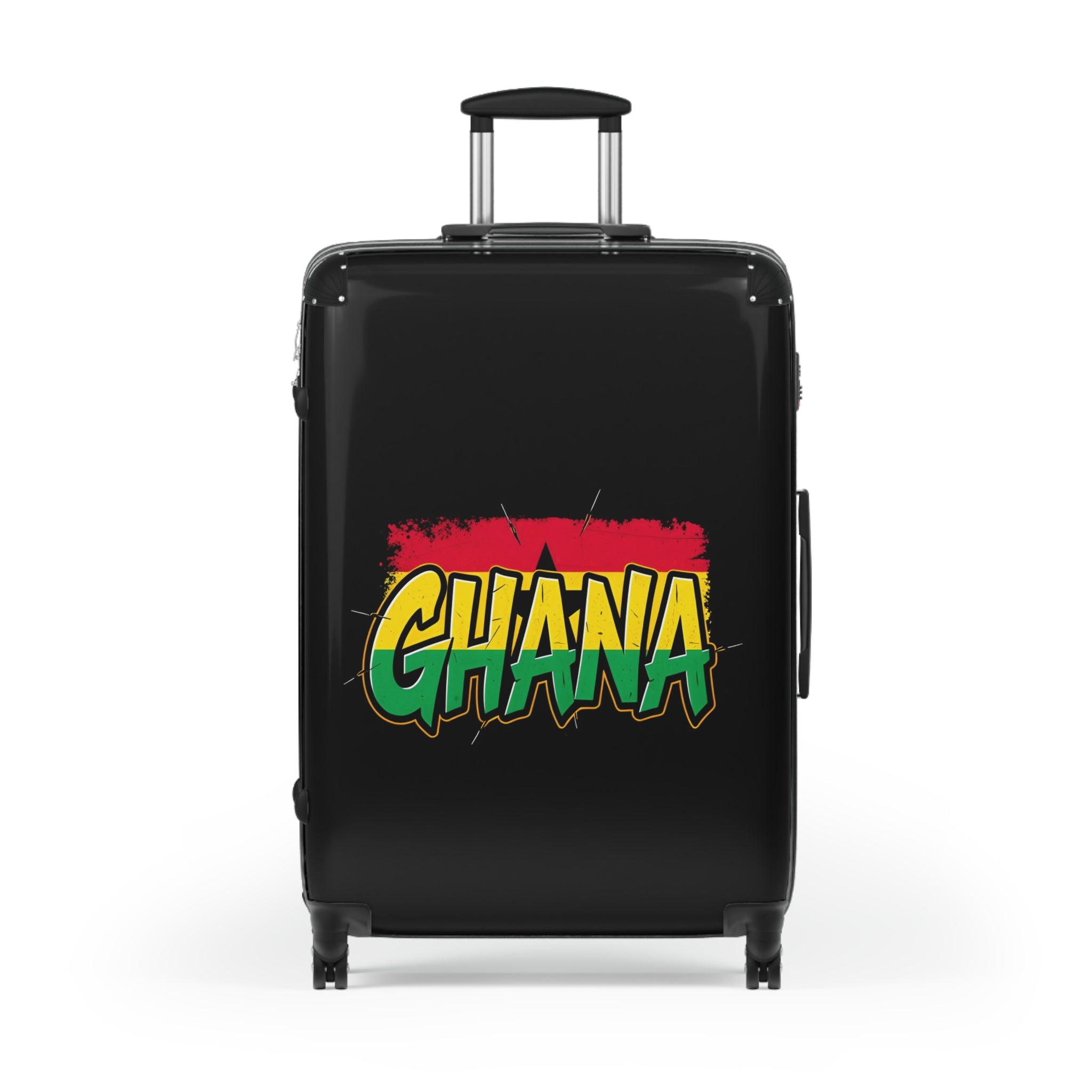 Ghana Flag Carry-On Suitcase – Rasta Colors Travel Luggage