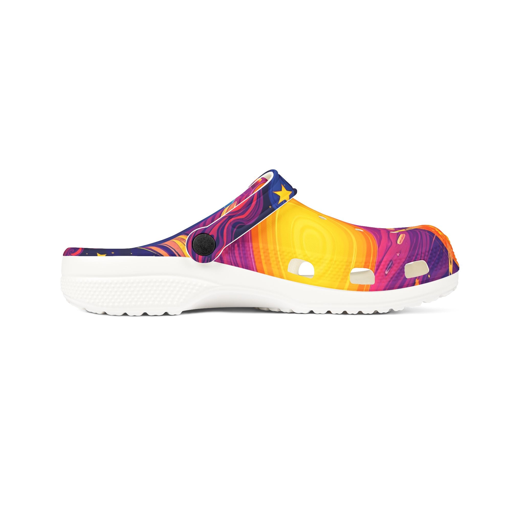 Galaxy Sunset Foam Clogs — Vibrant Space-Themed EVA Slip‑Ons