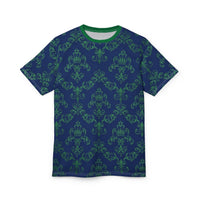 Regal Green Damask Design All-Over Print Tee