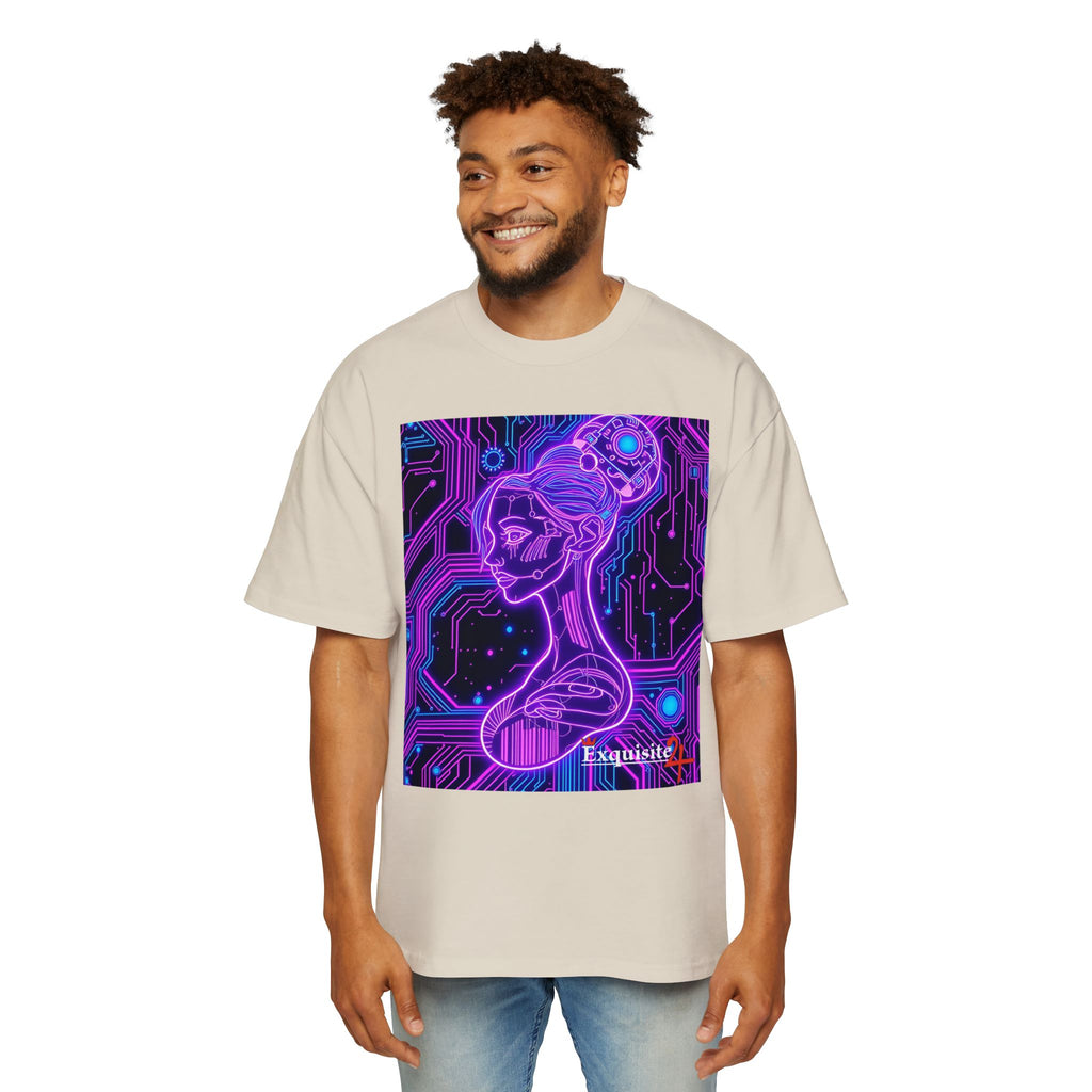 Cyberpunk Goddess Graphic Tee Oversized Men's T-Shirt