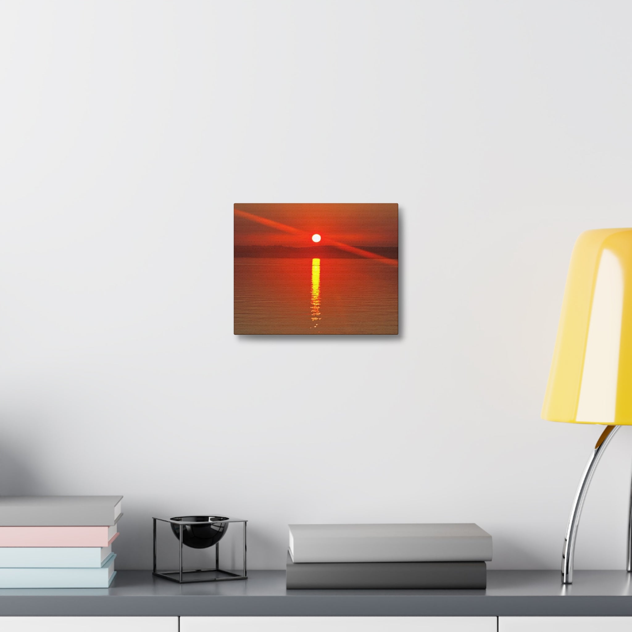 Sunset Reflection Stretched Canvas Wall Art