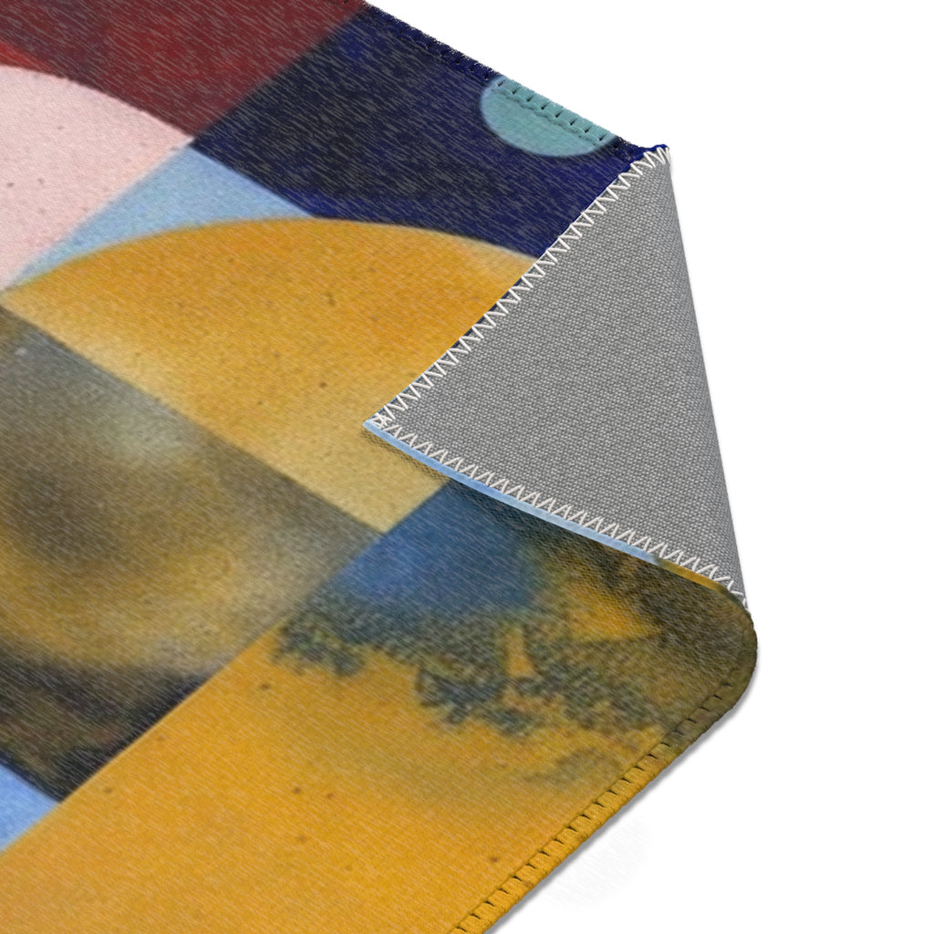 Geometric Color Block Area Rug — Mid-Century Abstract Modern Accent Rug