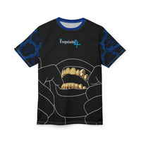 Blue Leopard Gold Grillz Graphic Tee