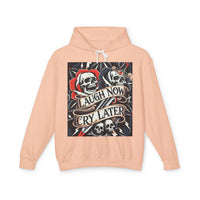 Laugh Now Cry Later Skull Hoodie — Vintage Rose Graphic
