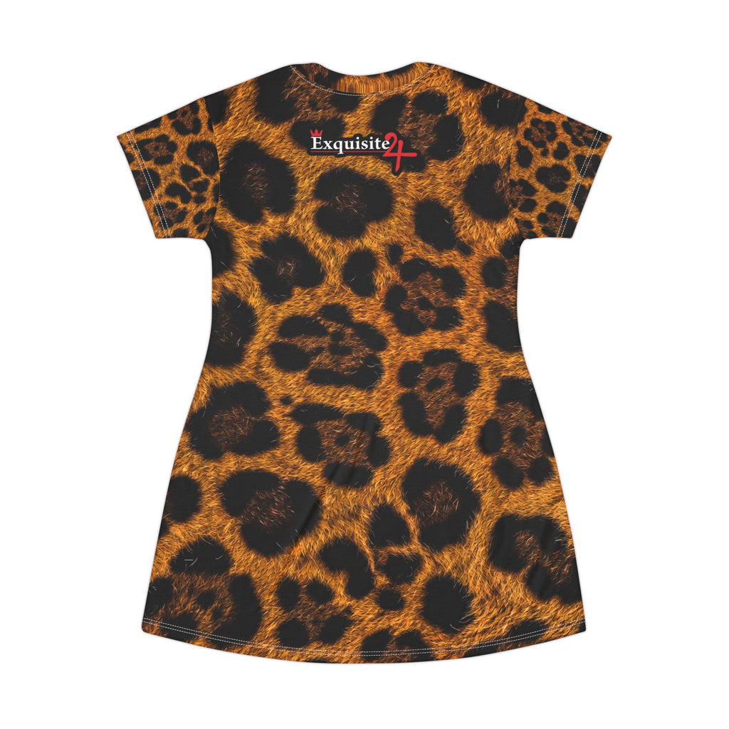 Exquisite 24 Leopard Grillz Graphic T-Shirt Dress
