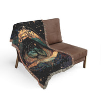 Celestial Eye Woven Blanket — Vintage Starry Night Throw