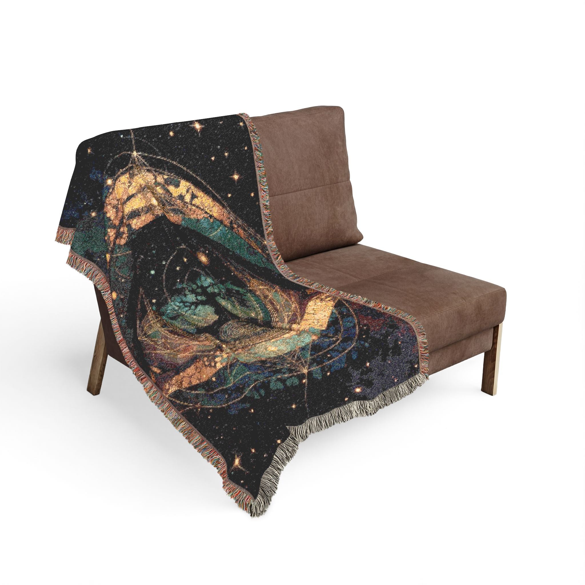 Celestial Eye Woven Blanket — Vintage Starry Night Throw
