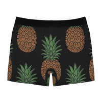 Pineapple Print Men's Boxer Briefs — Tropical All-Over Pattern