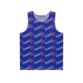 Exquisite 24 Logo All-Over Print Blue Tank Top — Men's Graphic Streetwear