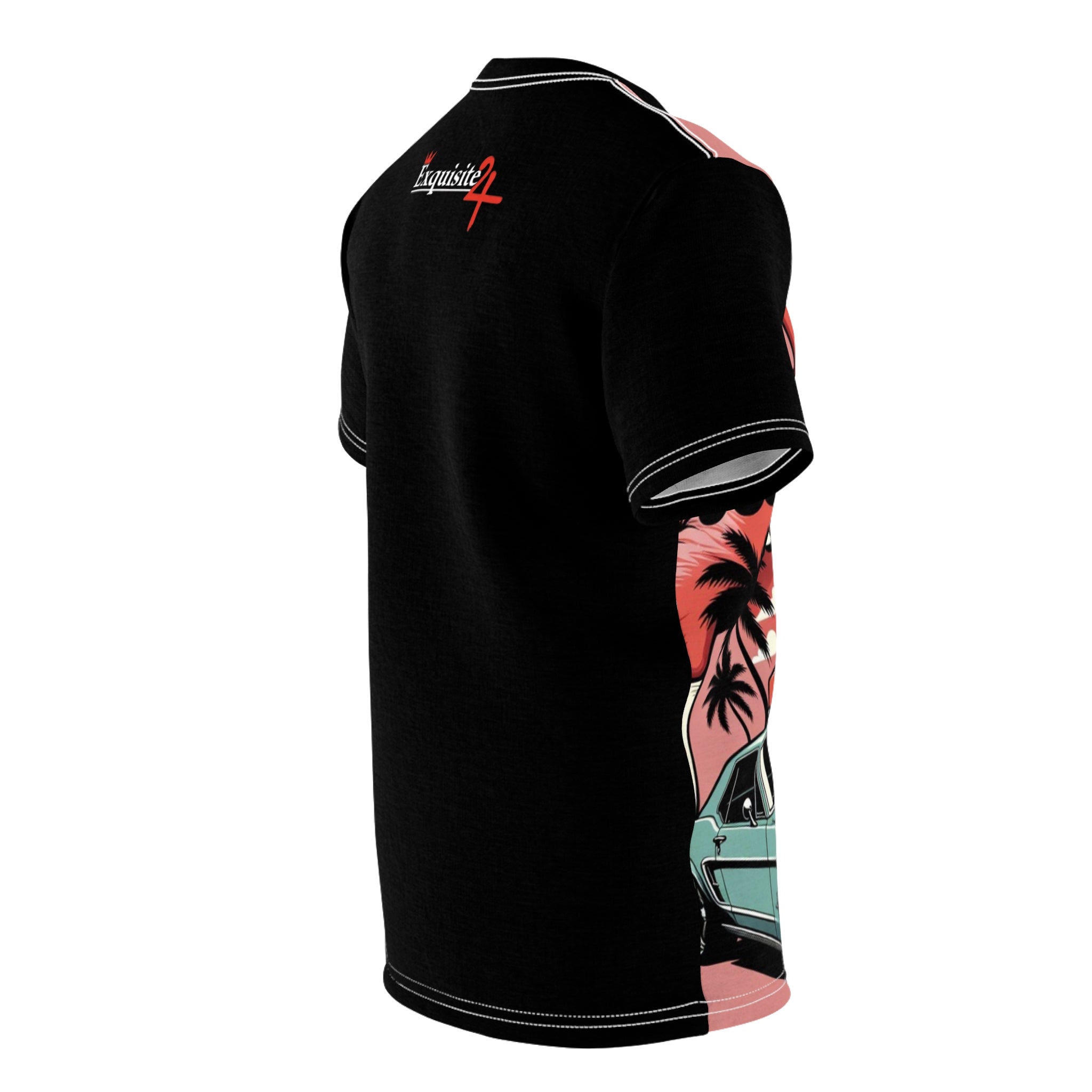 Los Angeles California Vintage Muscle Cars Flamingo Tee