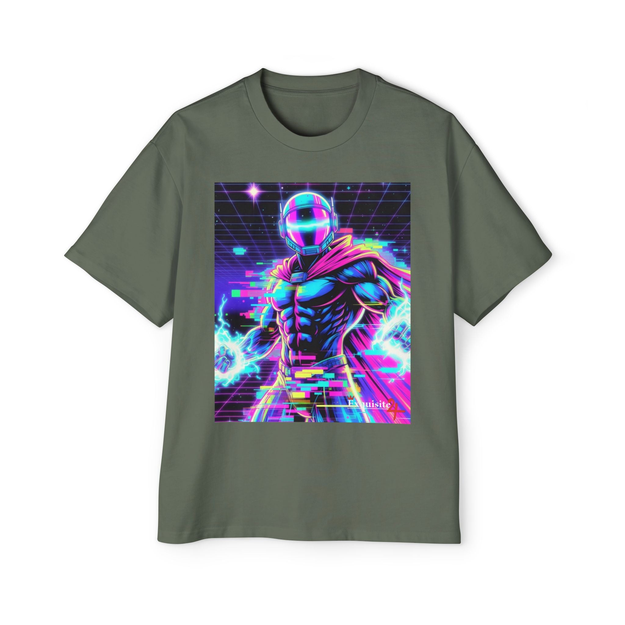 Graphic Tee — Retro Cyberhero Oversized Tee