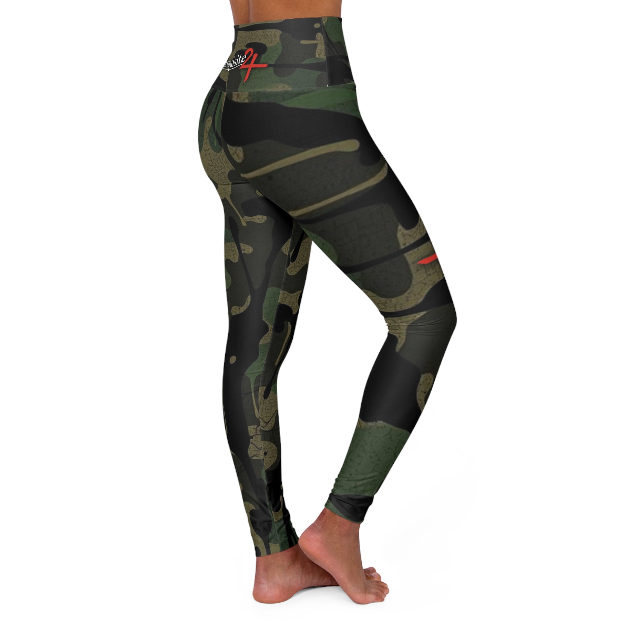 Camo High-Waist Yoga Leggings — Exquisite 24 All-Over Print