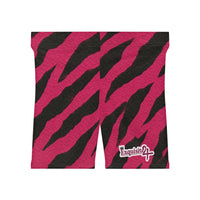 Pink Tiger Stripe Biker Shorts