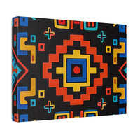 Bold Geometric Aztec Stretched Canvas Wall Art