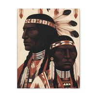 Aboriginal American Chiefs Portrait Stretched Canvas
