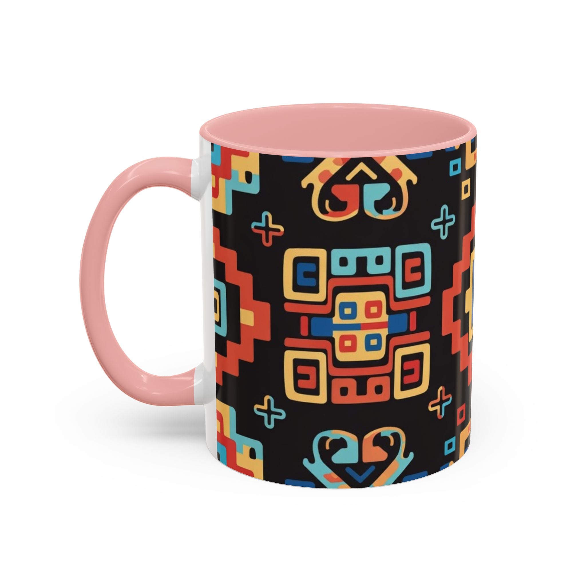 Colorful Geometric Aztec Pattern Coffee Cup