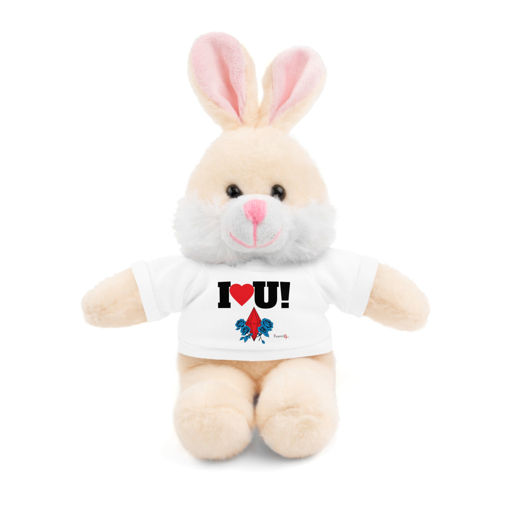 Plush Bear with Branded Tee – Red Diamond and Blue Roses Teddy