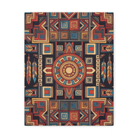 Southwestern Geometric Canvas Art — Tribal Mandala Wall Decor