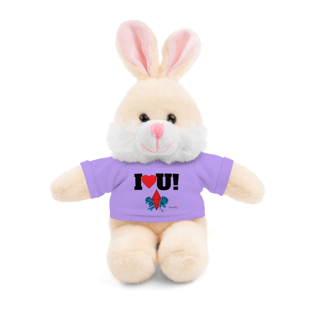 Plush Bear with Branded Tee – Red Diamond and Blue Roses Teddy