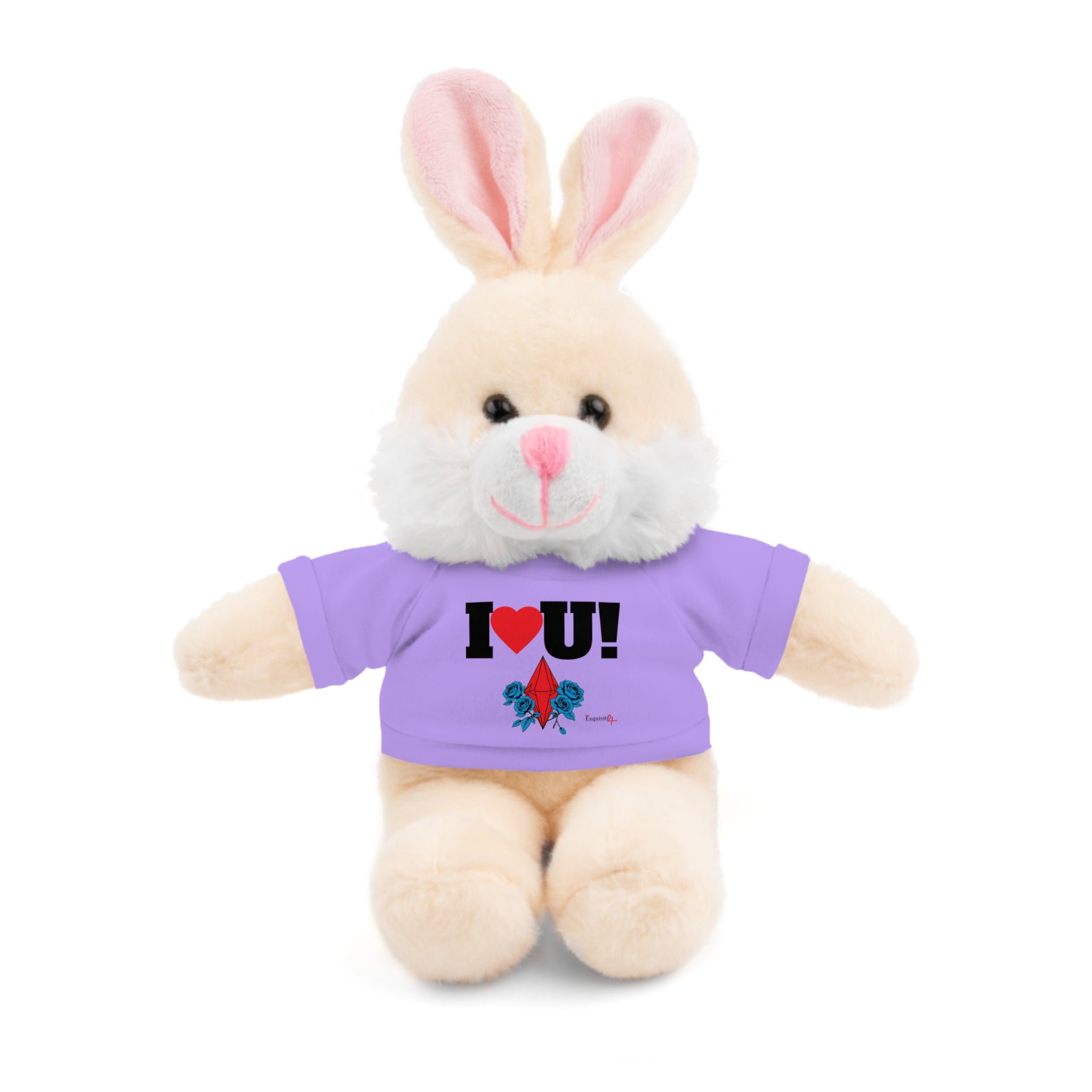 Plush Bear with Branded Tee – Red Diamond and Blue Roses Teddy