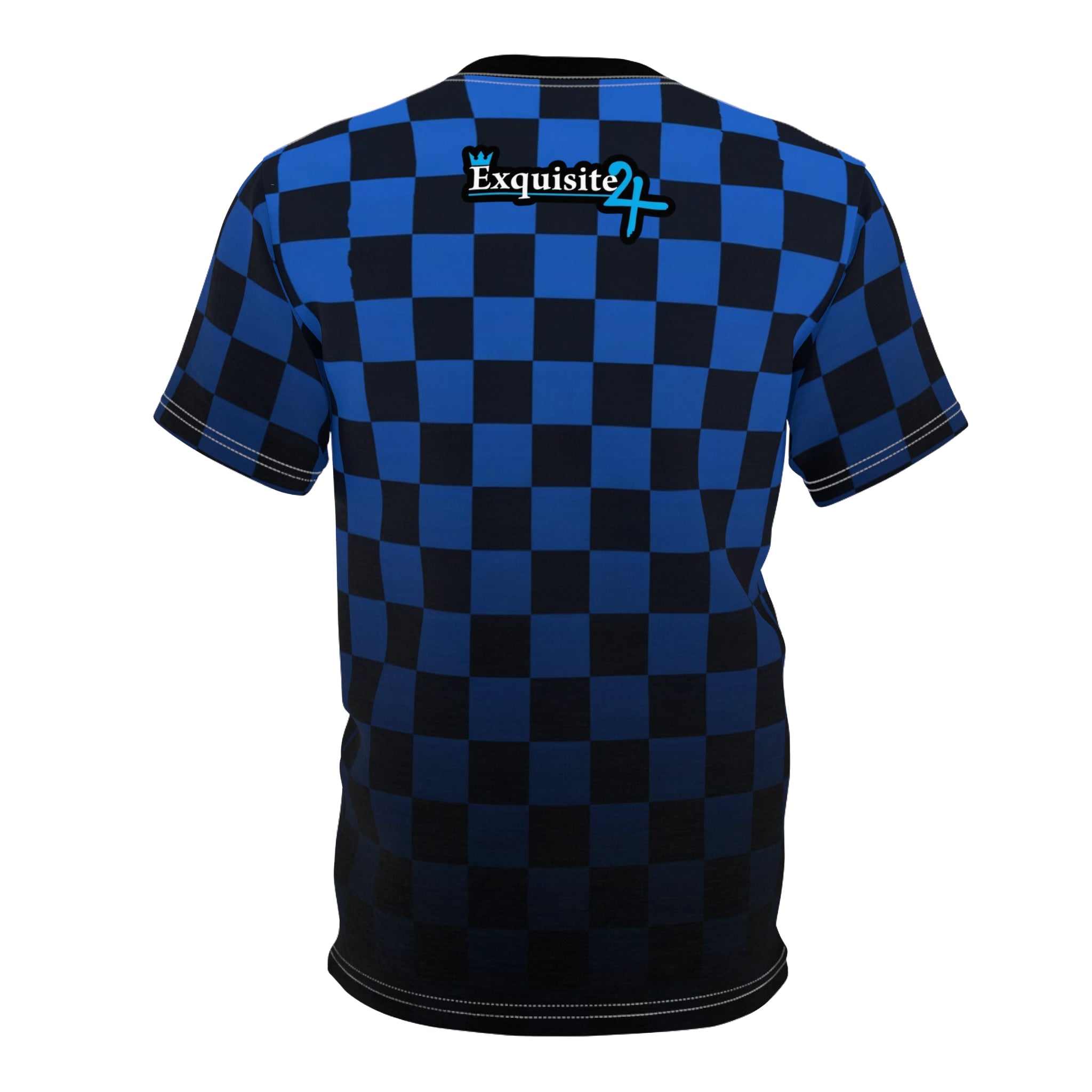Blue Checkered 'Exquisite 24' Graphic Tee