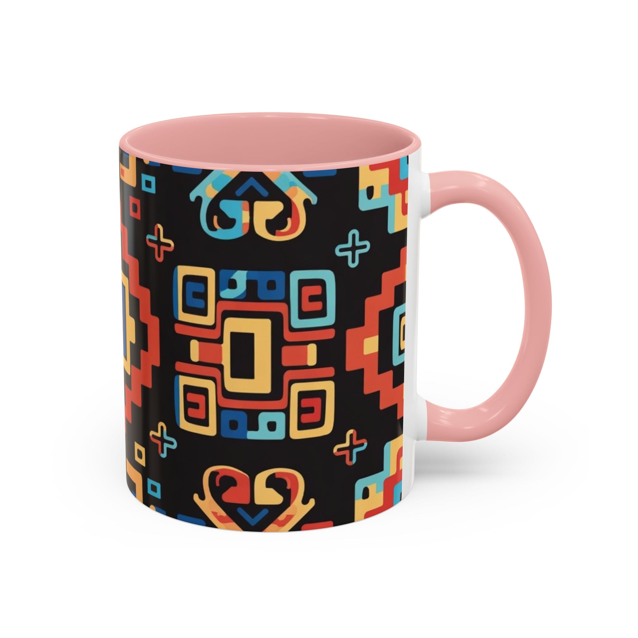 Colorful Geometric Aztec Pattern Coffee Cup