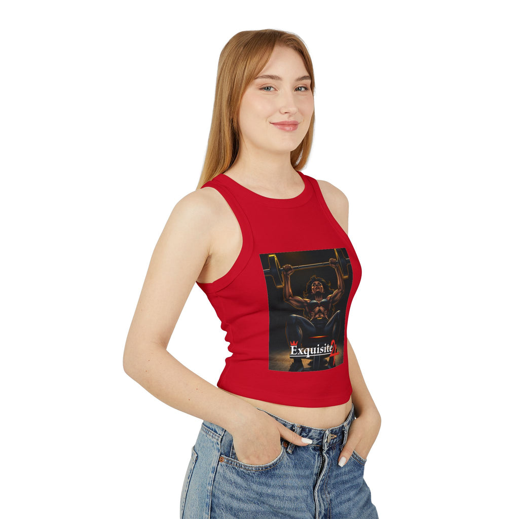 Exquisite 24 Weightlifting Tank Top — Women’s Gym Racer Crop