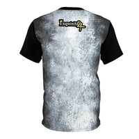 Exquisite 24 Logo Tee — Distressed Grey All-Over Print T-Shirt