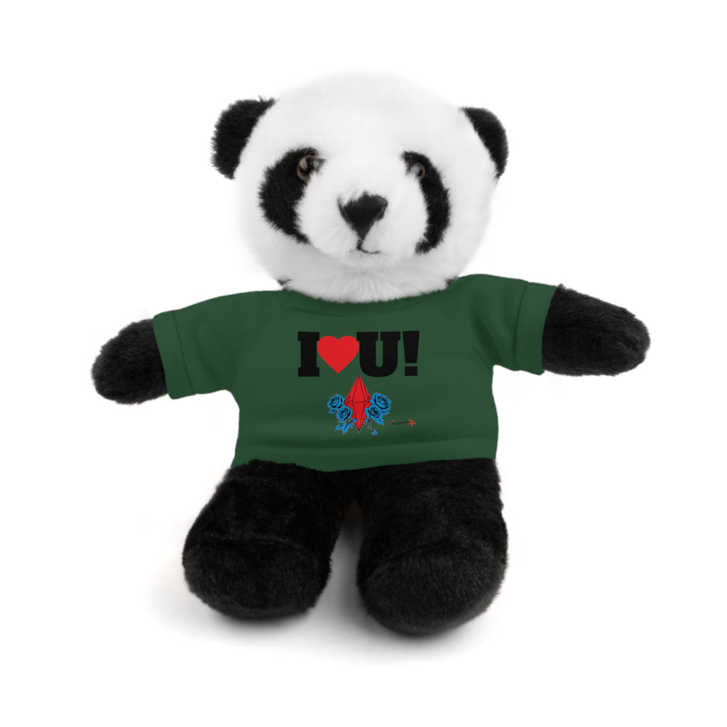 Plush Bear with Branded Tee – Red Diamond and Blue Roses Teddy