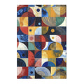 Geometric Color Block Area Rug — Mid-Century Abstract Modern Accent Rug