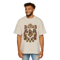 Paisley "BLESSED" Oversized Graphic Tee